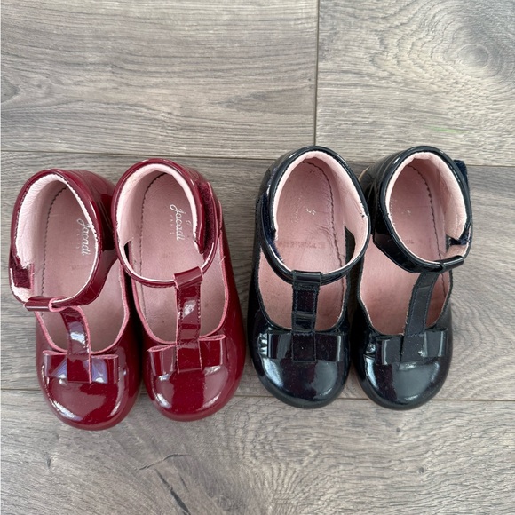 Jacadi Patent Leather Shoes size 24 US 7.5 TWO PAIRs - Picture 5 of 6